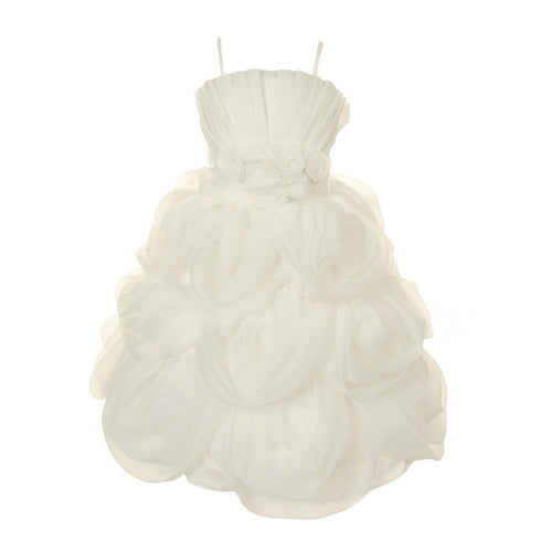 Cinderella Couture Little Girls White Ruffled Bolero Communion Dress 4-6 - SophiasStyle.com